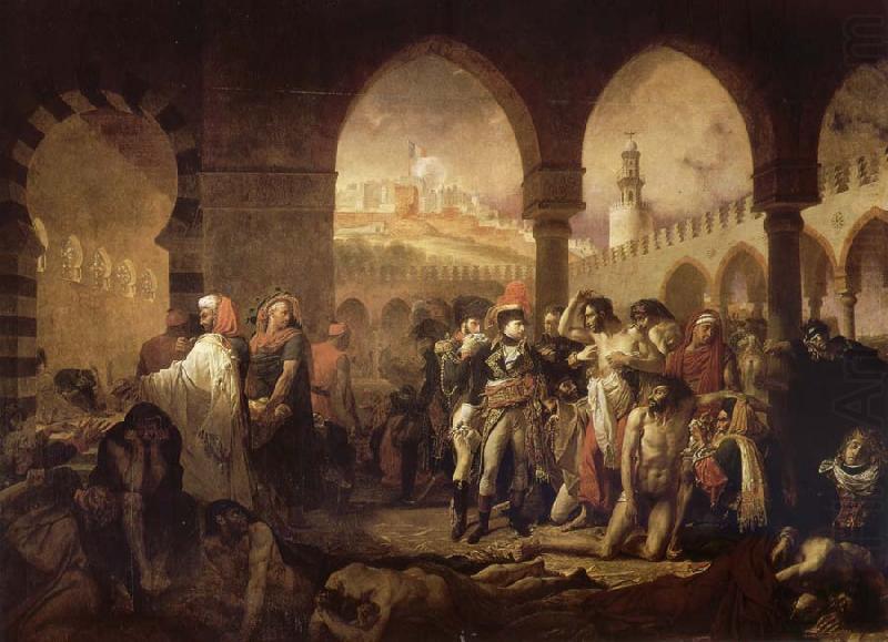Napoleon in the plague house in Jaffa, unknow artist